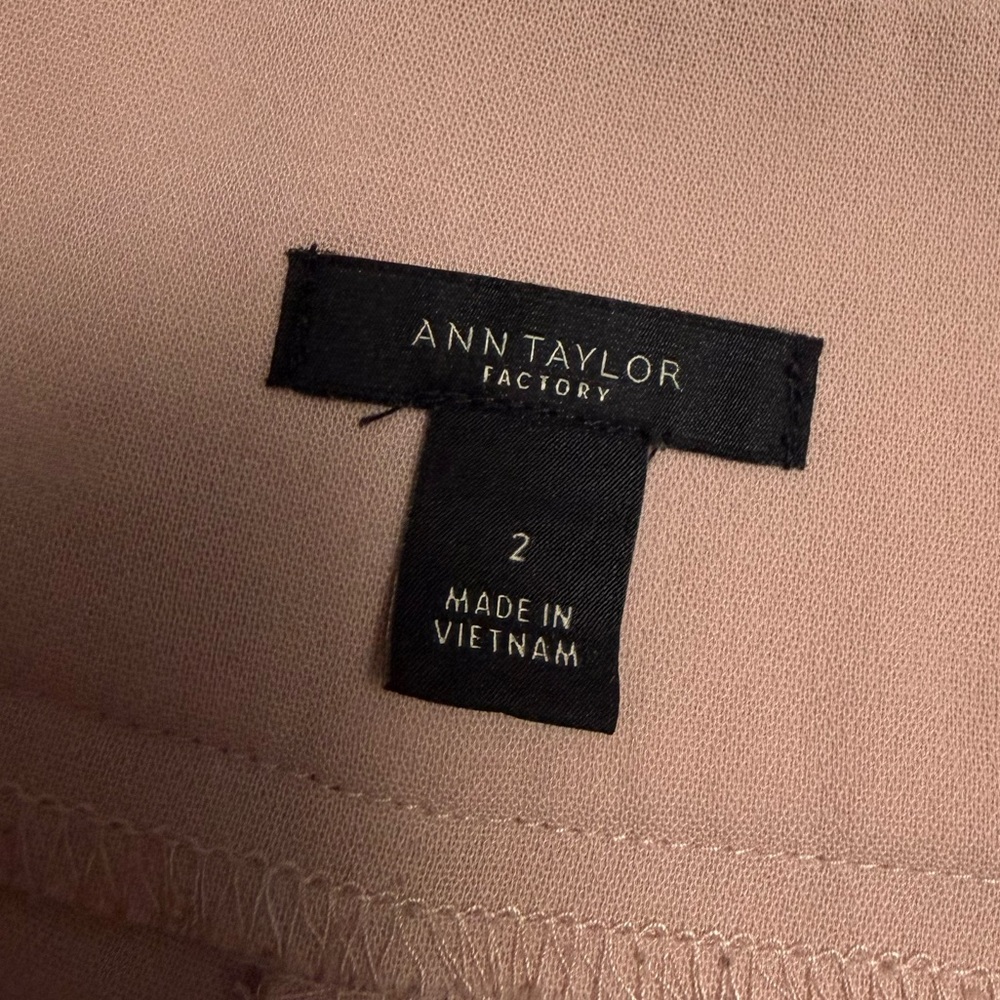 Ann Taylor Factory Light Pink Tie Front Trousers Size 8 - Picture 6 of 9